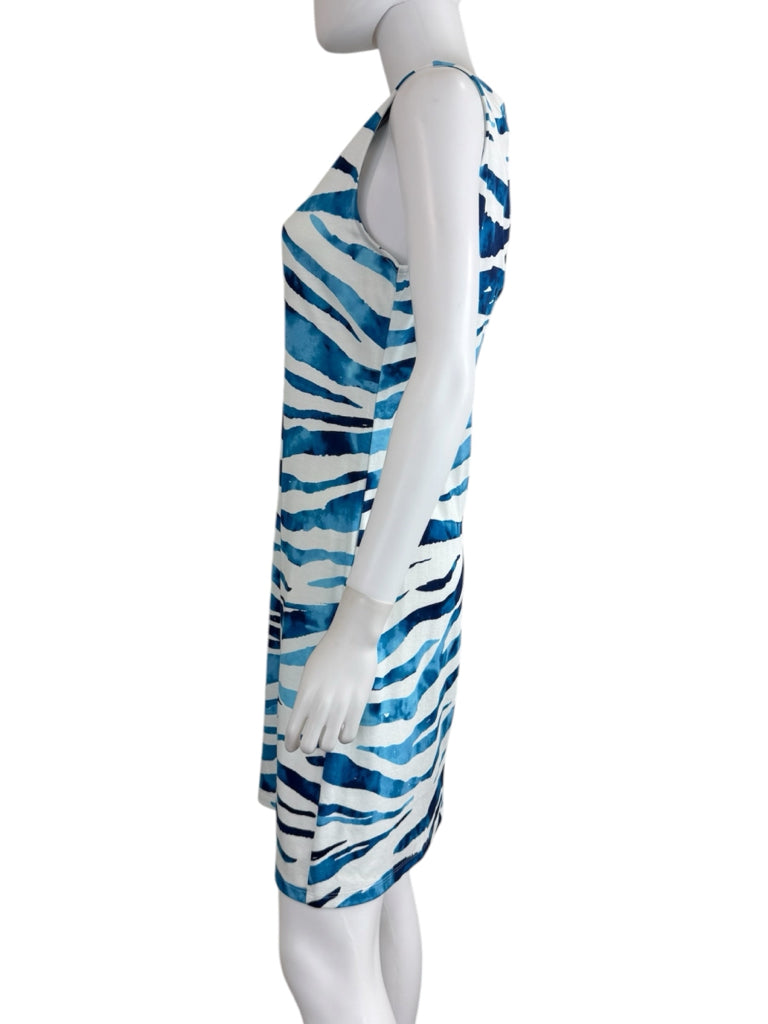 Tommy Bahama NWT Blue Darcy Zebra Print Dress Size S