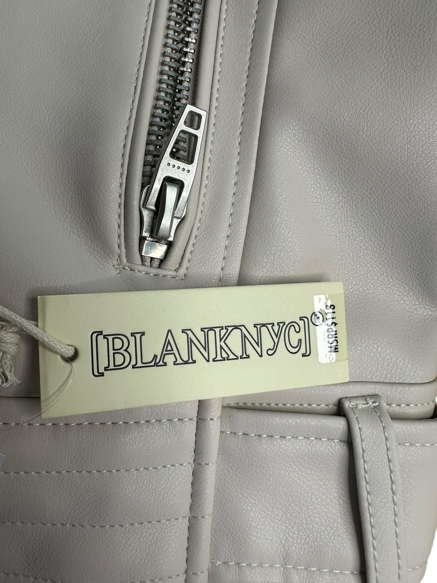 BLANK NYC NWT Cream Vegan Leather Moto Jacket Size M