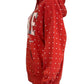 Supreme Red Rhinestone Hoodie Size S