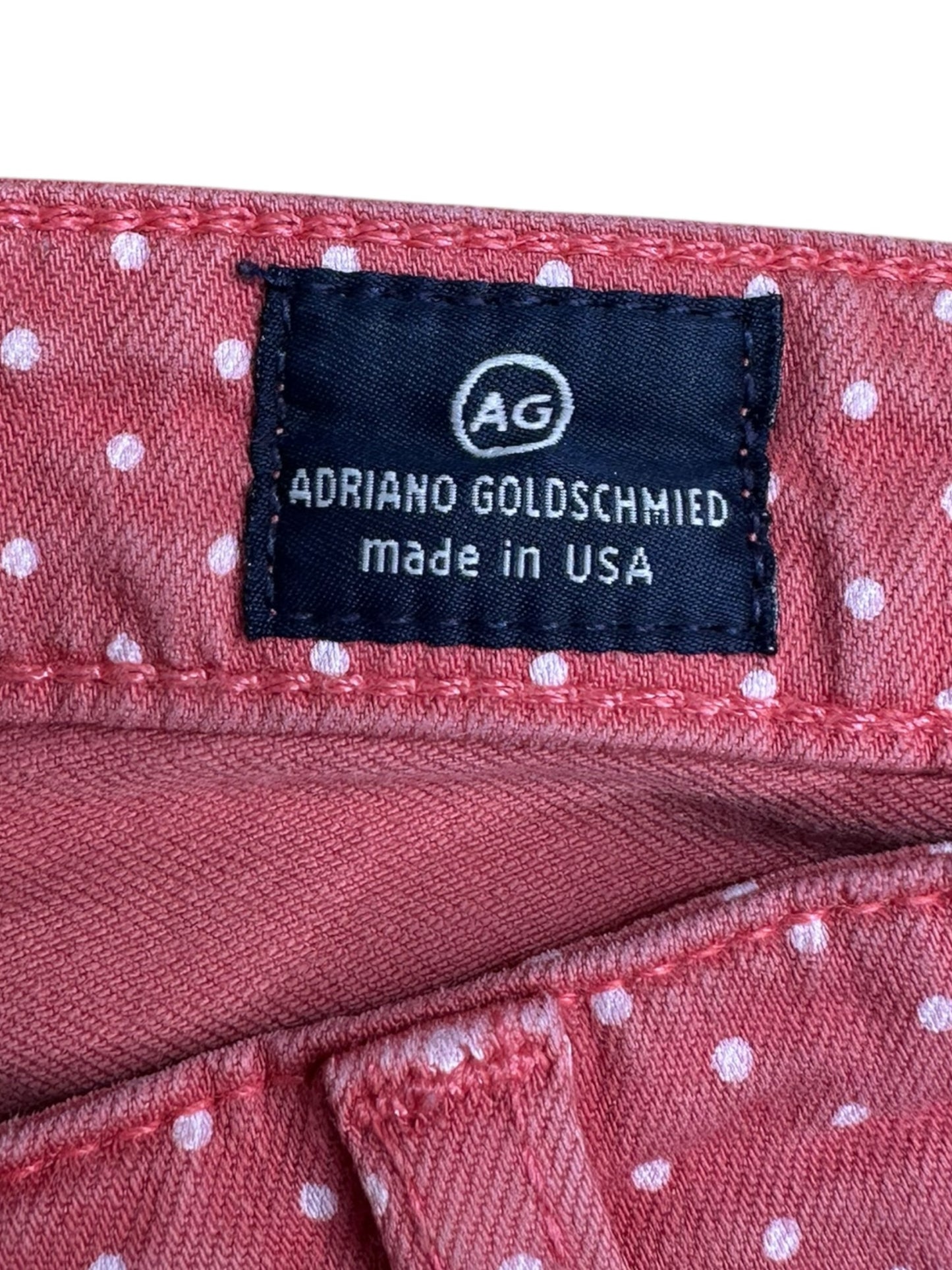 Adriano Goldschmid Red STEVIE Polka Dot Jeans Size 27