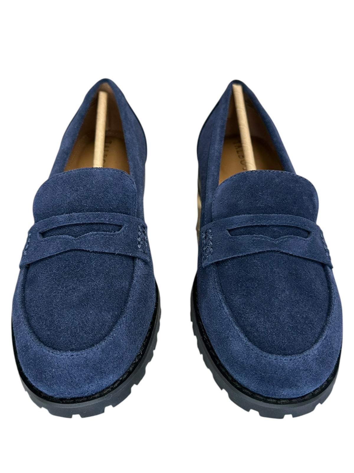 Talbots NWOT Navy Blue Cassidy Suede Penny Loafers Size 6.5