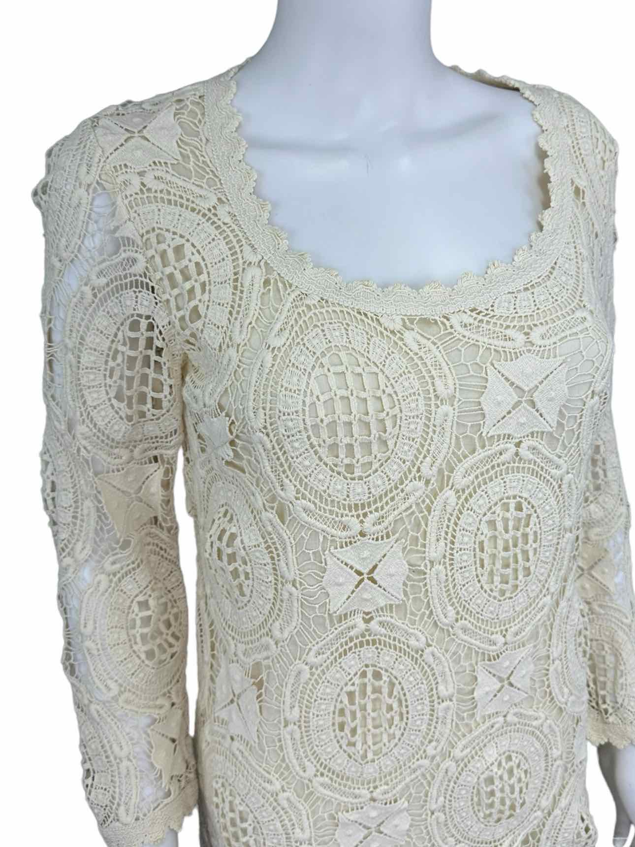 French Connection Cream Crochet Dress Size 4