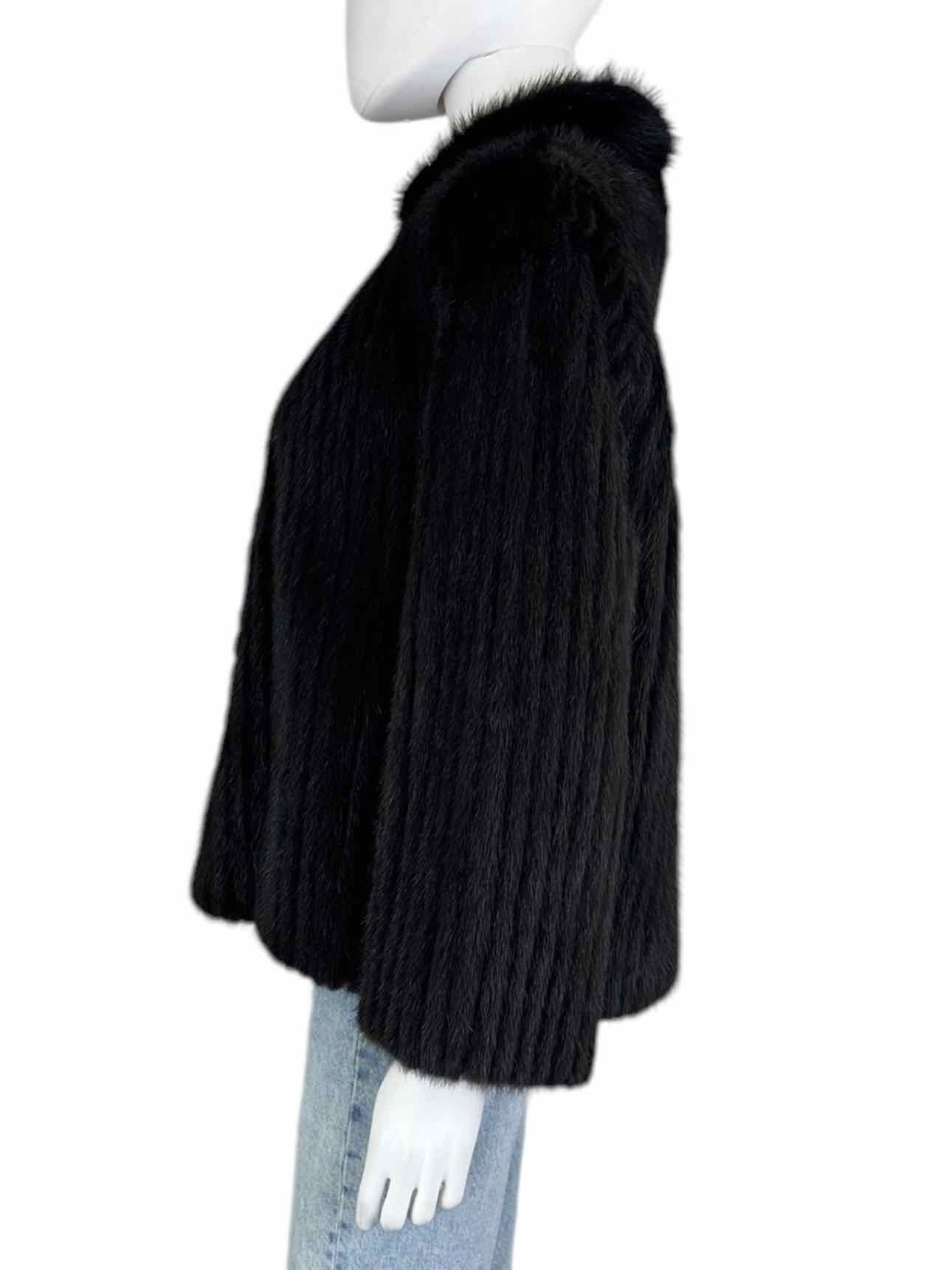 Black Mink Fur Jacket Size M