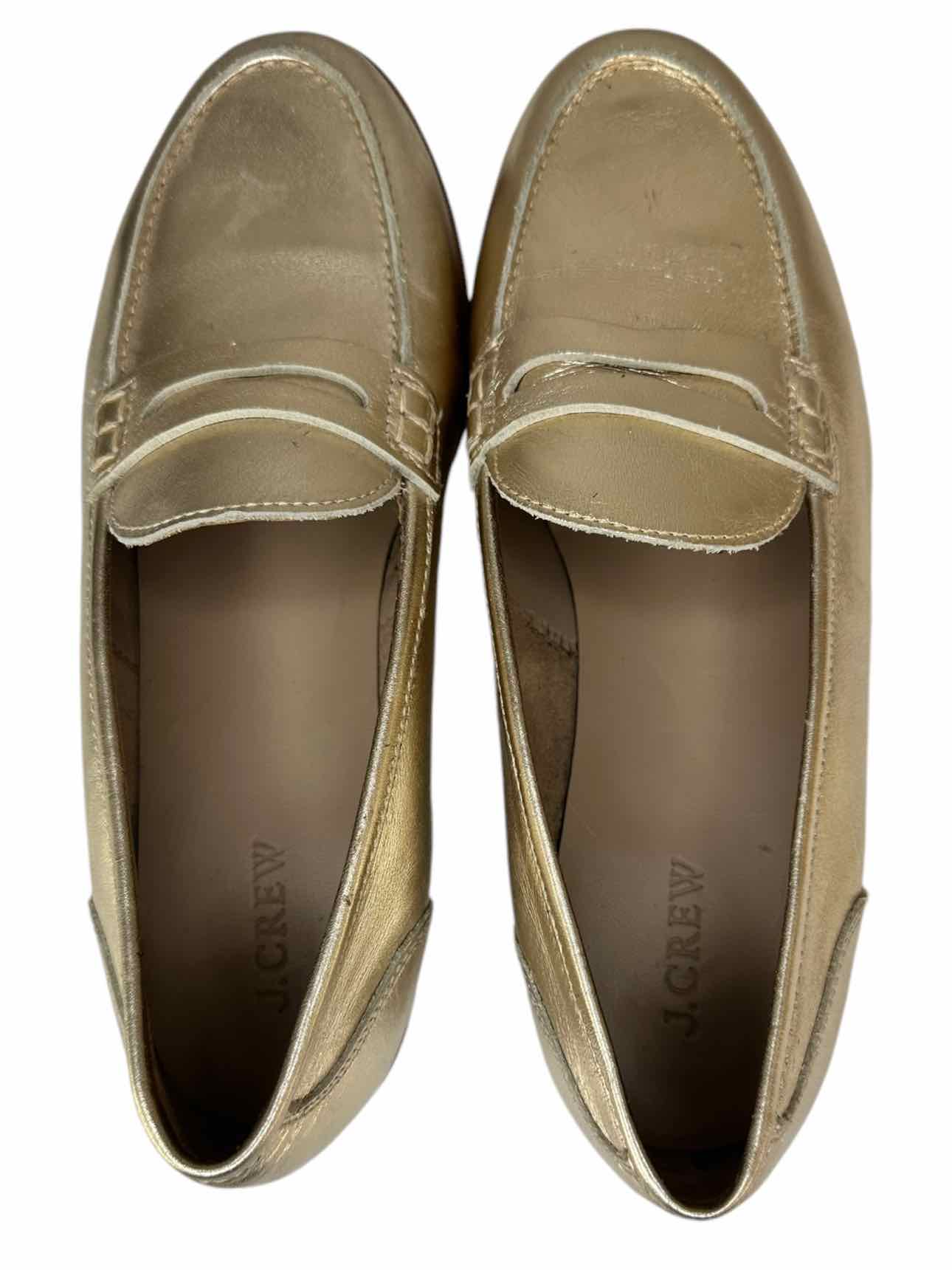 J. Crew Ryan Gold Penny Loafer Size 9.5