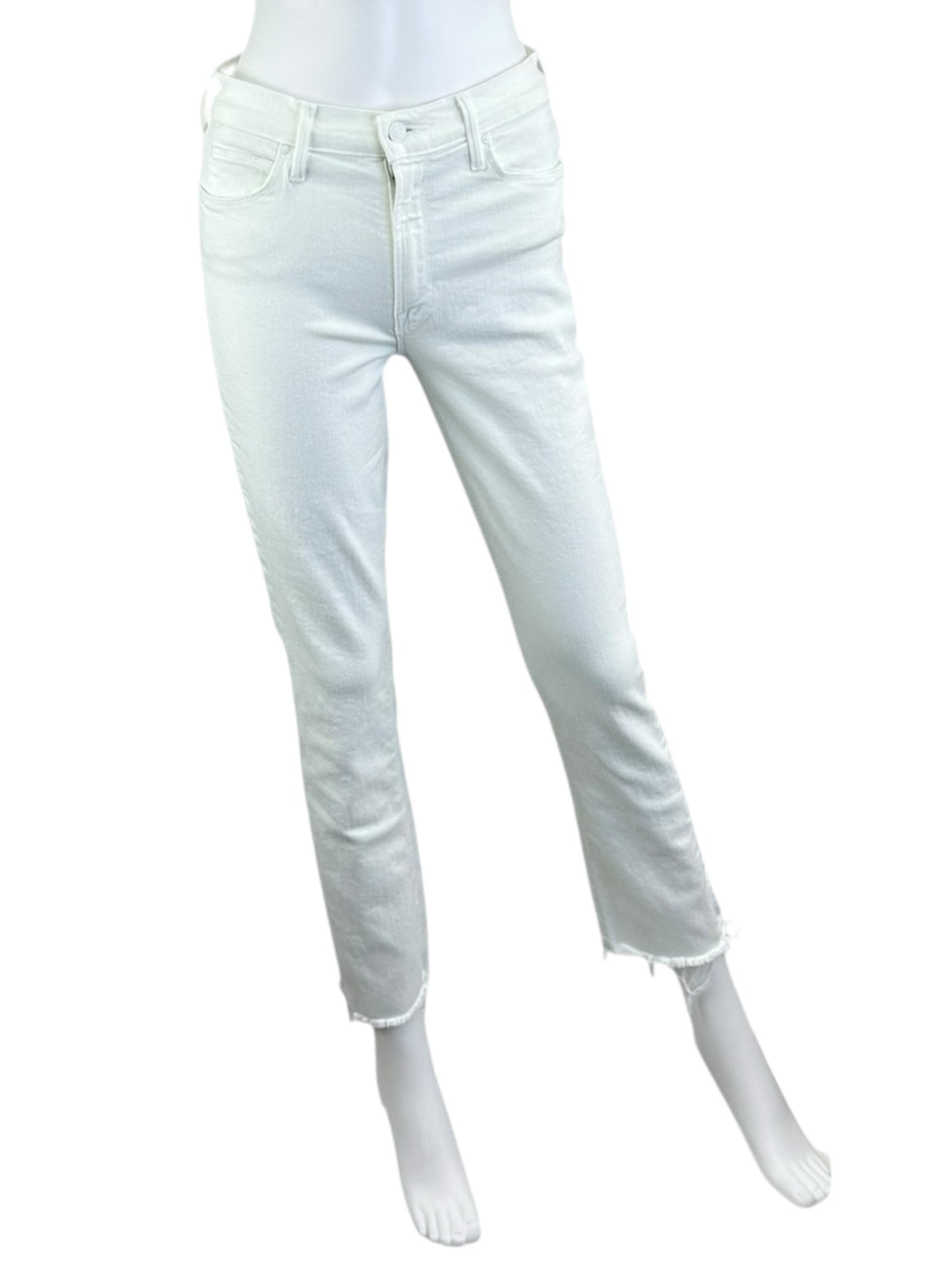 MOTHER White "The Mid Rise Dazzler" Jeans Size 27