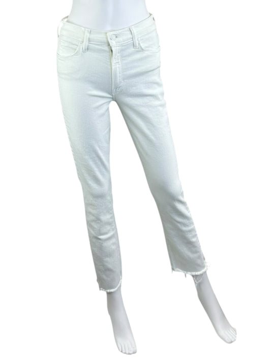 MOTHER White "The Mid Rise Dazzler" Jeans Size 27