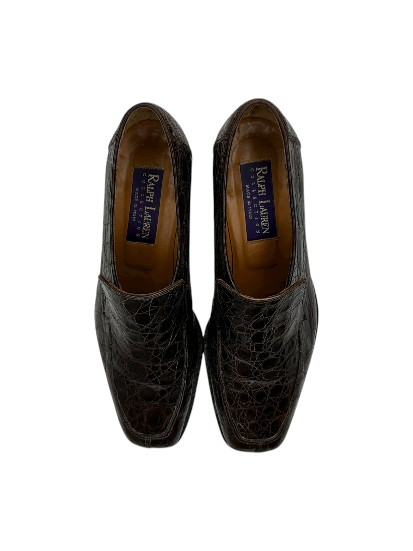 Ralph Lauren Collection Brown Leather Loafers Size 6.5