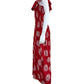 the great. Red Paisley Smocked Maxi Dress Size 0