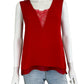 BCBGMAXAZRIA Red Lace Trim Shell Size XS