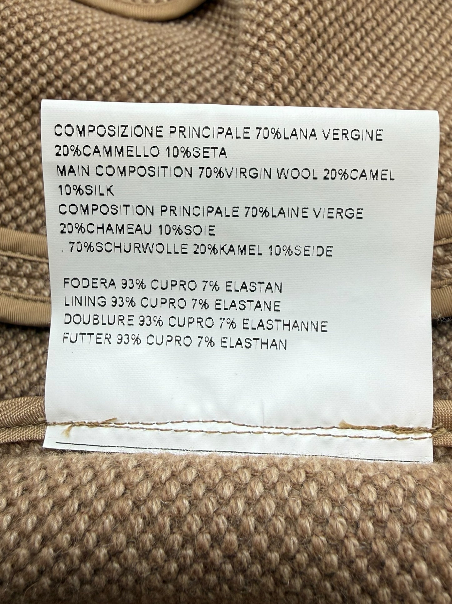 Piazza Sempione Brown Wool Blend Jacket Size 4