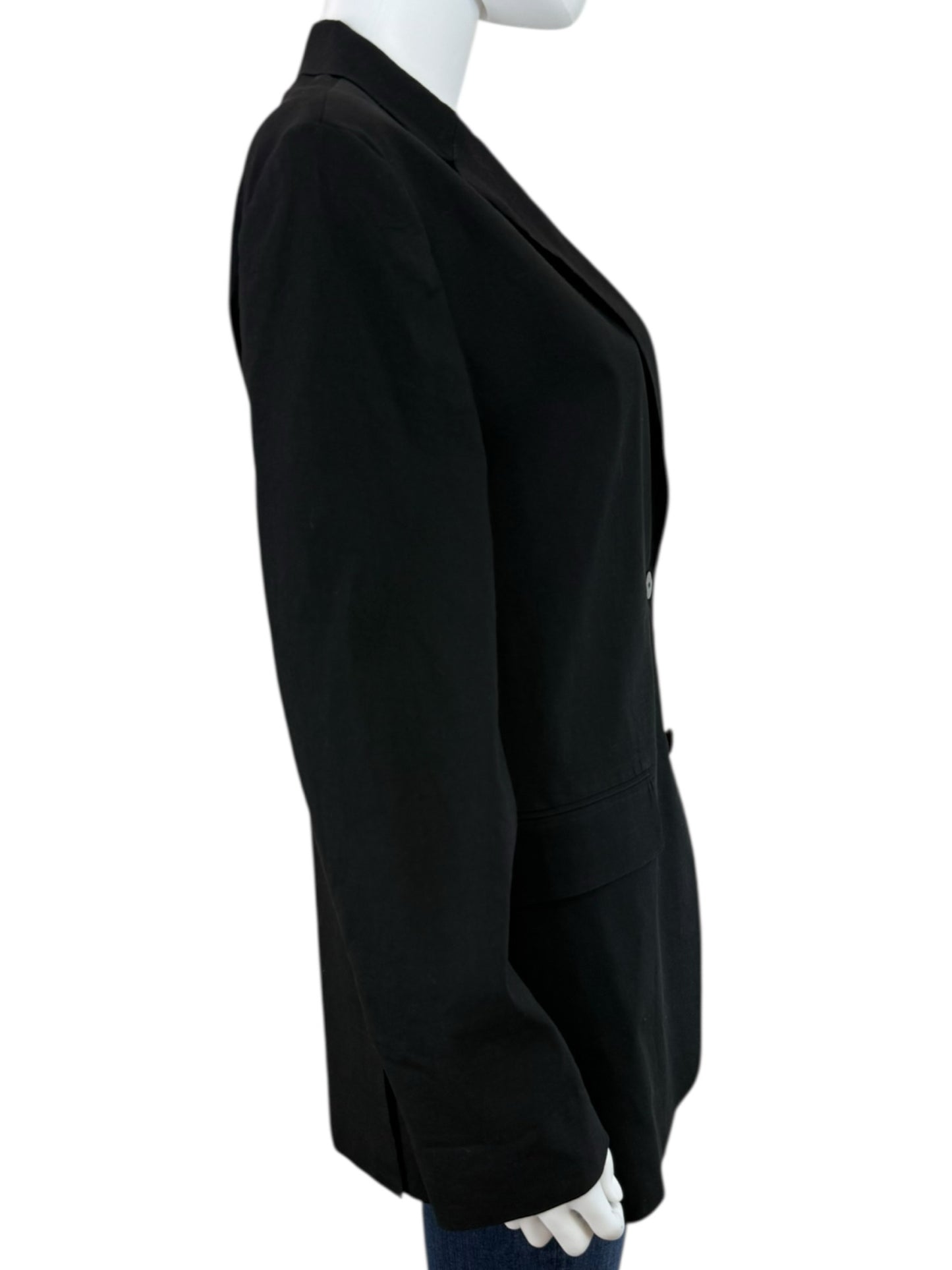 Theory Black Linen Blend Blazer Size 8