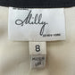 MILLY Cream Silk Button-Down Shirt Size 8