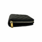 Yves Saint Laurent Black Cassandre Matelasse Compact Wallet