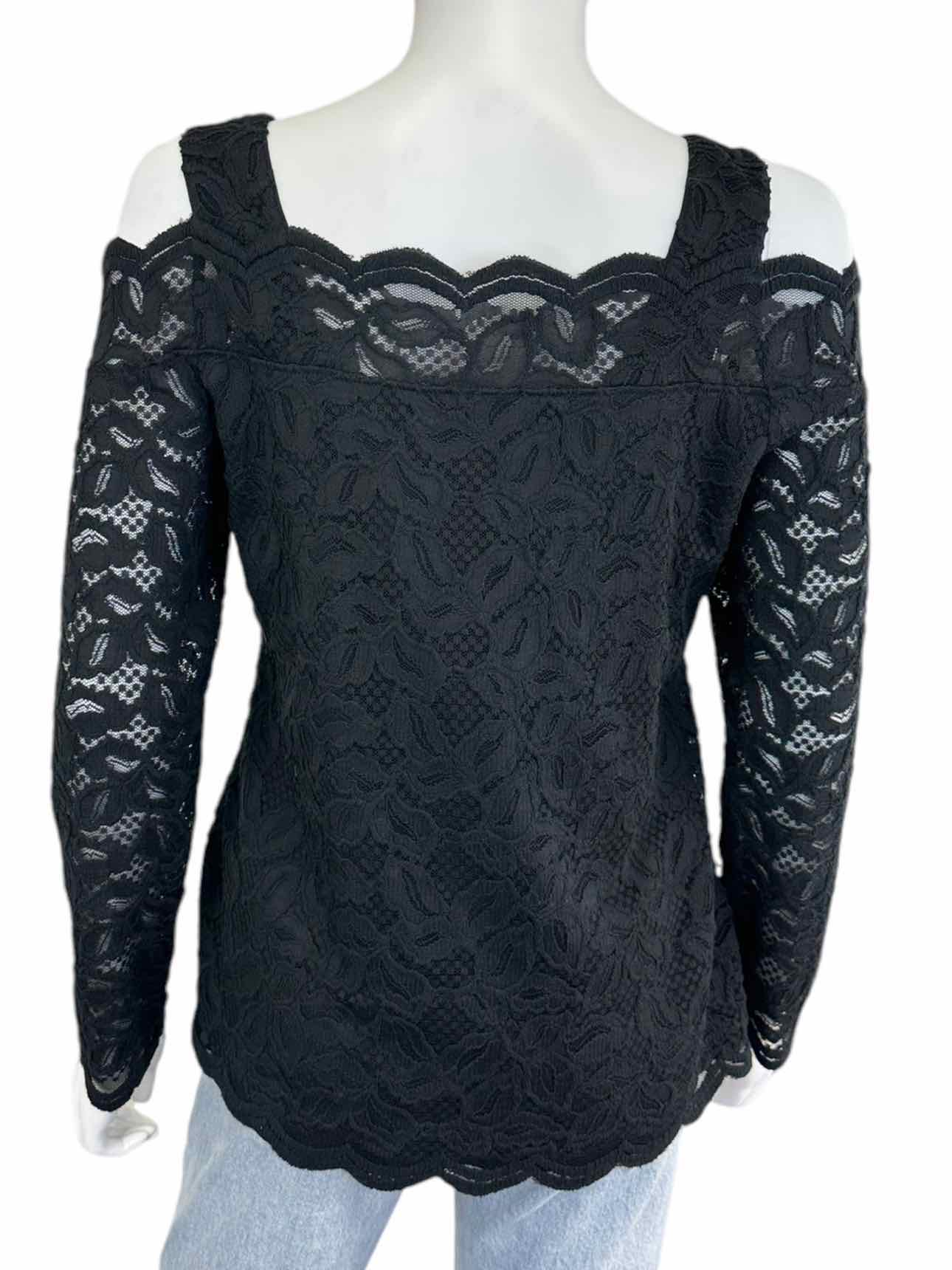 Chicos NWT Black Lace Blouse Size M