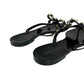 VALENTINO Black Rockstud Rubber Slipper Size 38