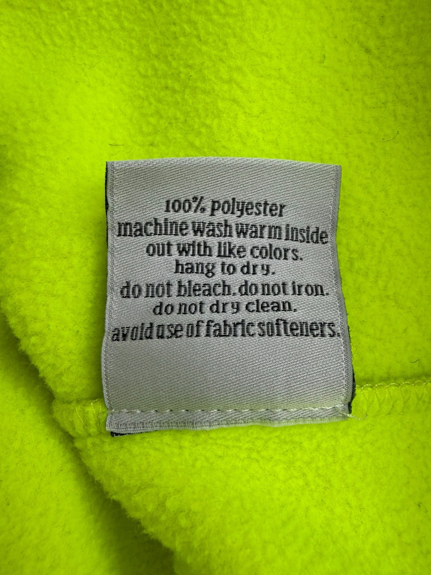 Dudley Stephens Neon Yellow Highland High Low Fleece Top Size XL