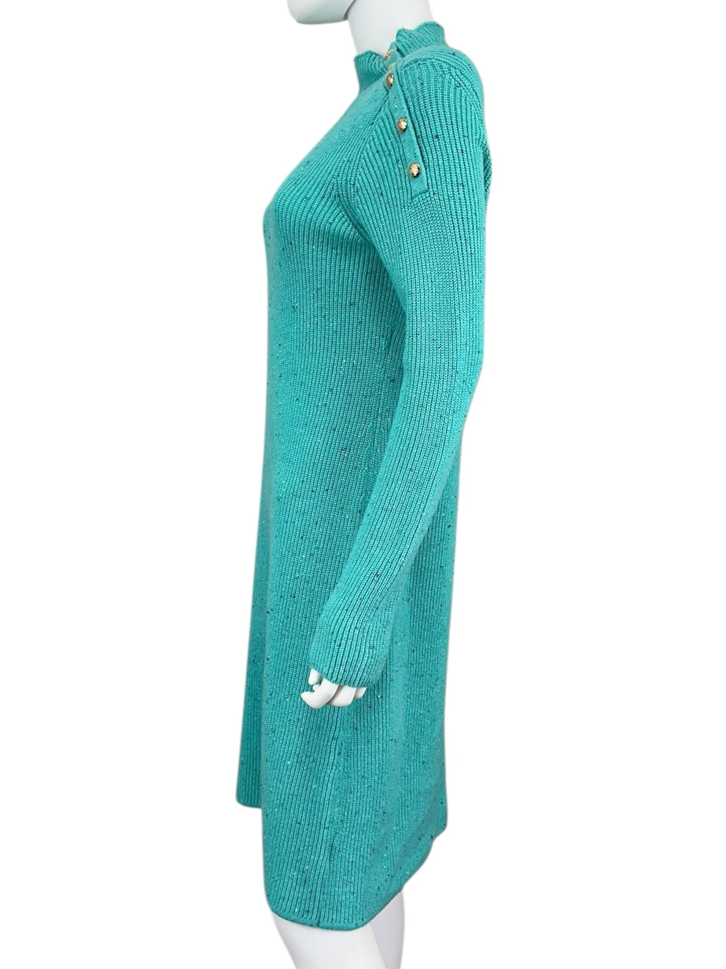 Talbots Aqua Sweater Dress Size S