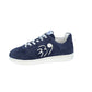 33.9 Women's Navy Blue Suede Signature Sneaker Size 37