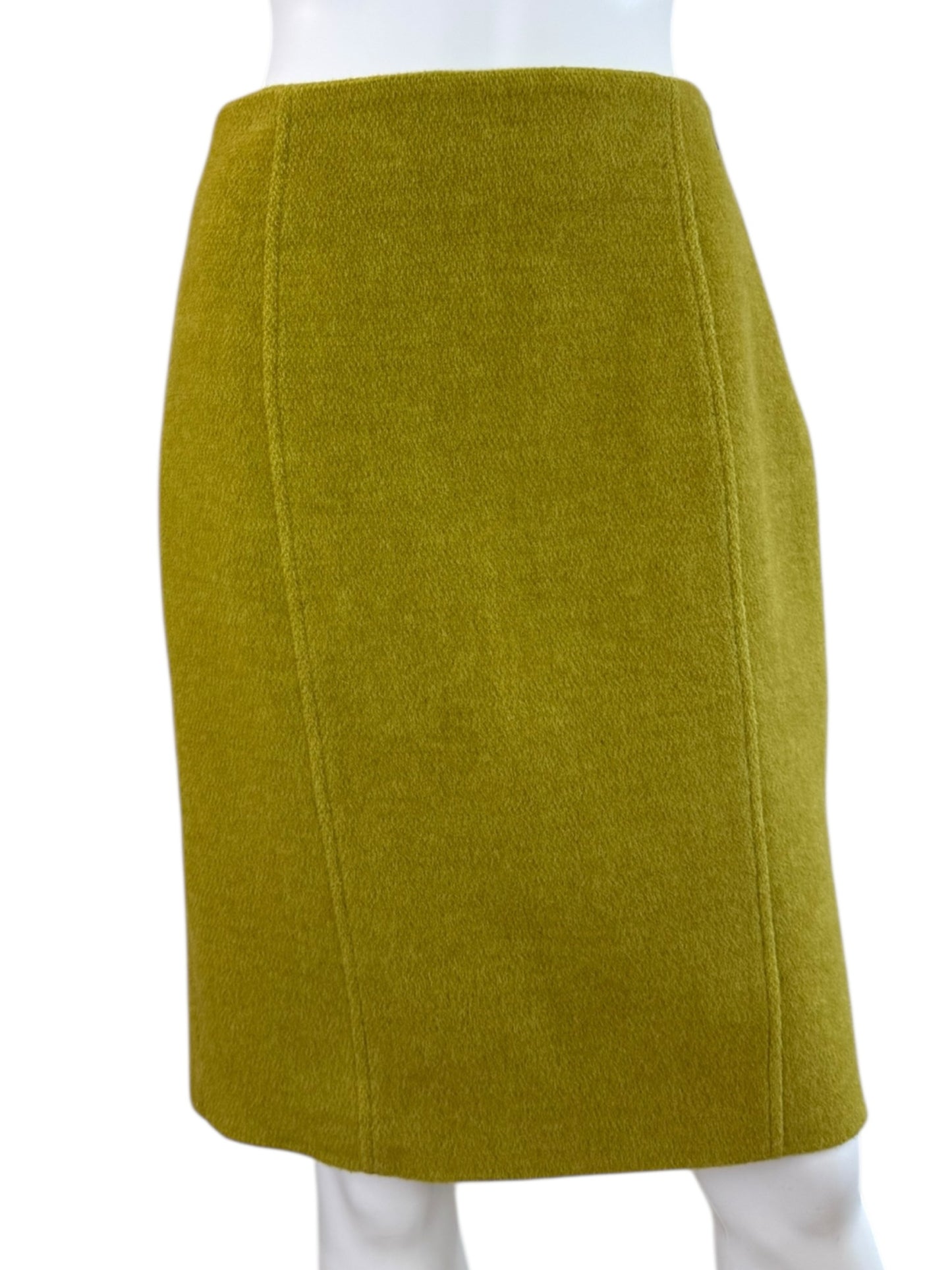 Jonathan Saunders Olive Wool Pencil Skirt Size 8