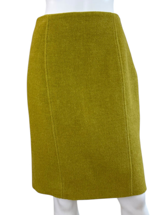 Jonathan Saunders Olive Wool Pencil Skirt Size 8