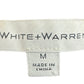 WHITE + WARREN Black Ribbed Sweater Size M