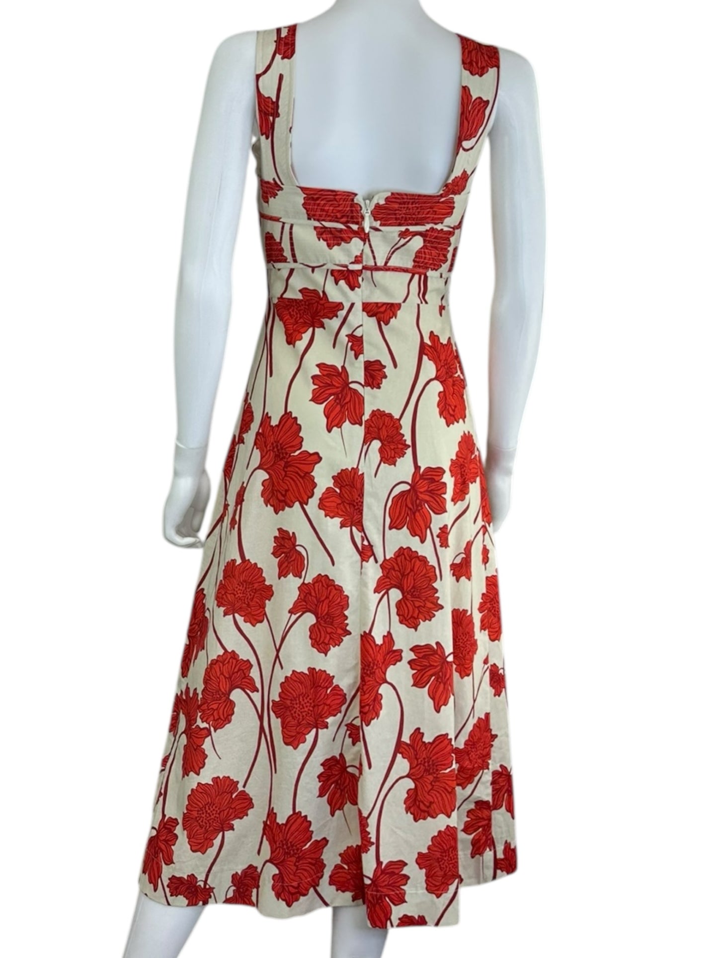 Greylin Red and Cream Casual Dress Size XS
