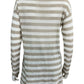 EILEEN FISHER Cream And Tan Striped Sweater Size XS