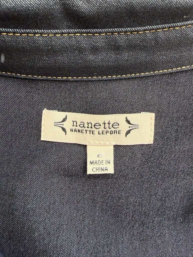 Nanette Lepore NWT Blue Chambray Shirt Dress Size 6