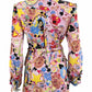 fiorucci Pink Pop Art Coat Size S