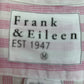 Frank & Eileen Pink and White Button-Down Shirt Size M