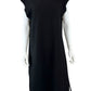 EILEEN FISHER Black 100% Wool Midi Dress Size L