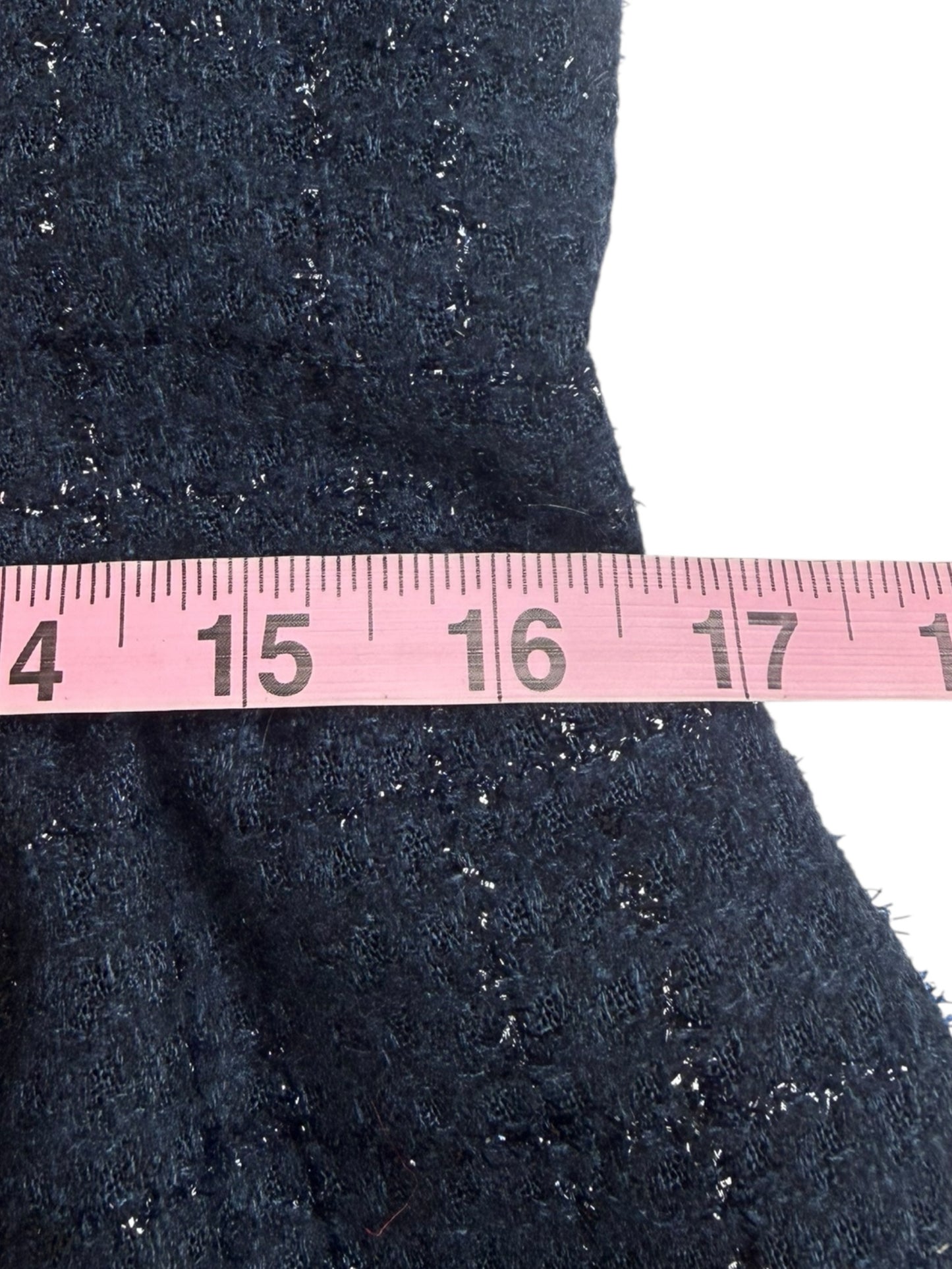 AMANDA UPRICHARD Navy Tweed Cocktail Dress Size S