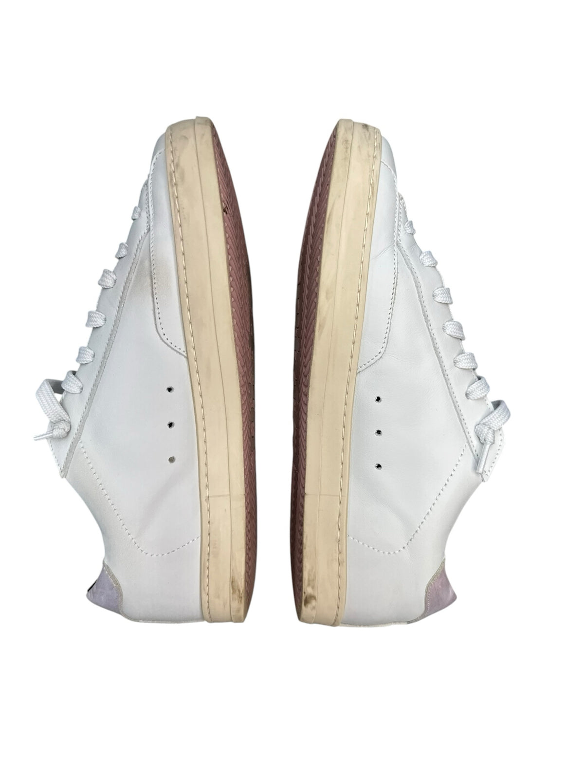P448 White Leather John Low-Top Sneakers Size 39