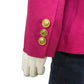 Talbots Fuchsia Linen Blend Double Breasted Blazer Size 6