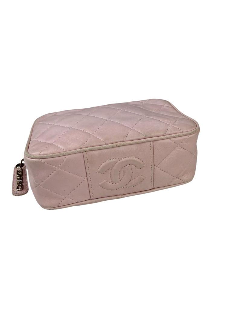 CHANEL Pink Quilted Leather Crossbody