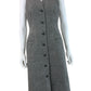 Calvin Klein Gray Herringbone Midi Dress Size 6