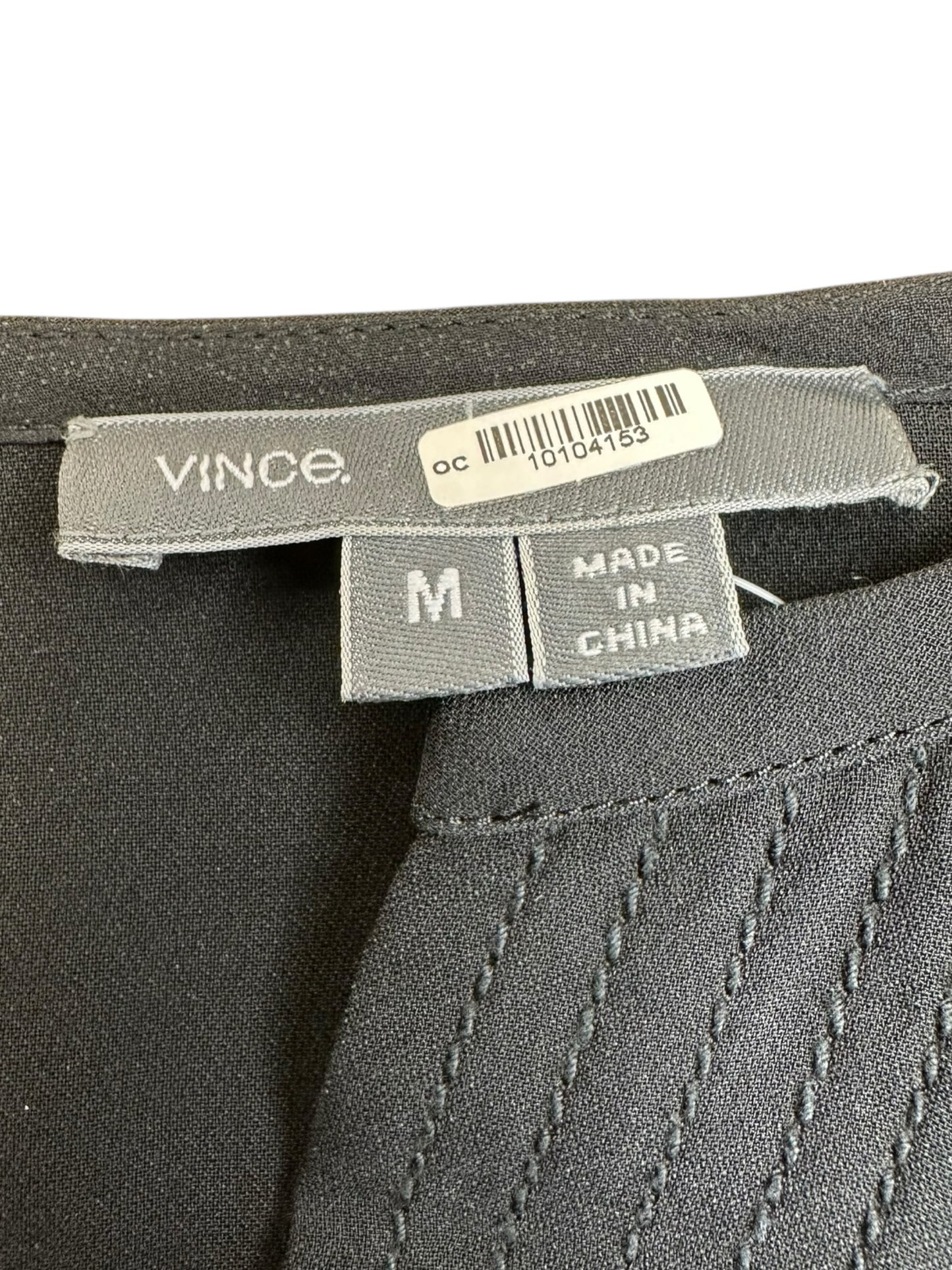 vince. Black Mini Dress Size M