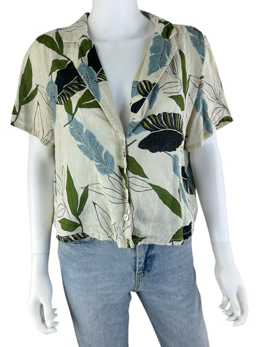 TAHARI Ivory Button Down Size M