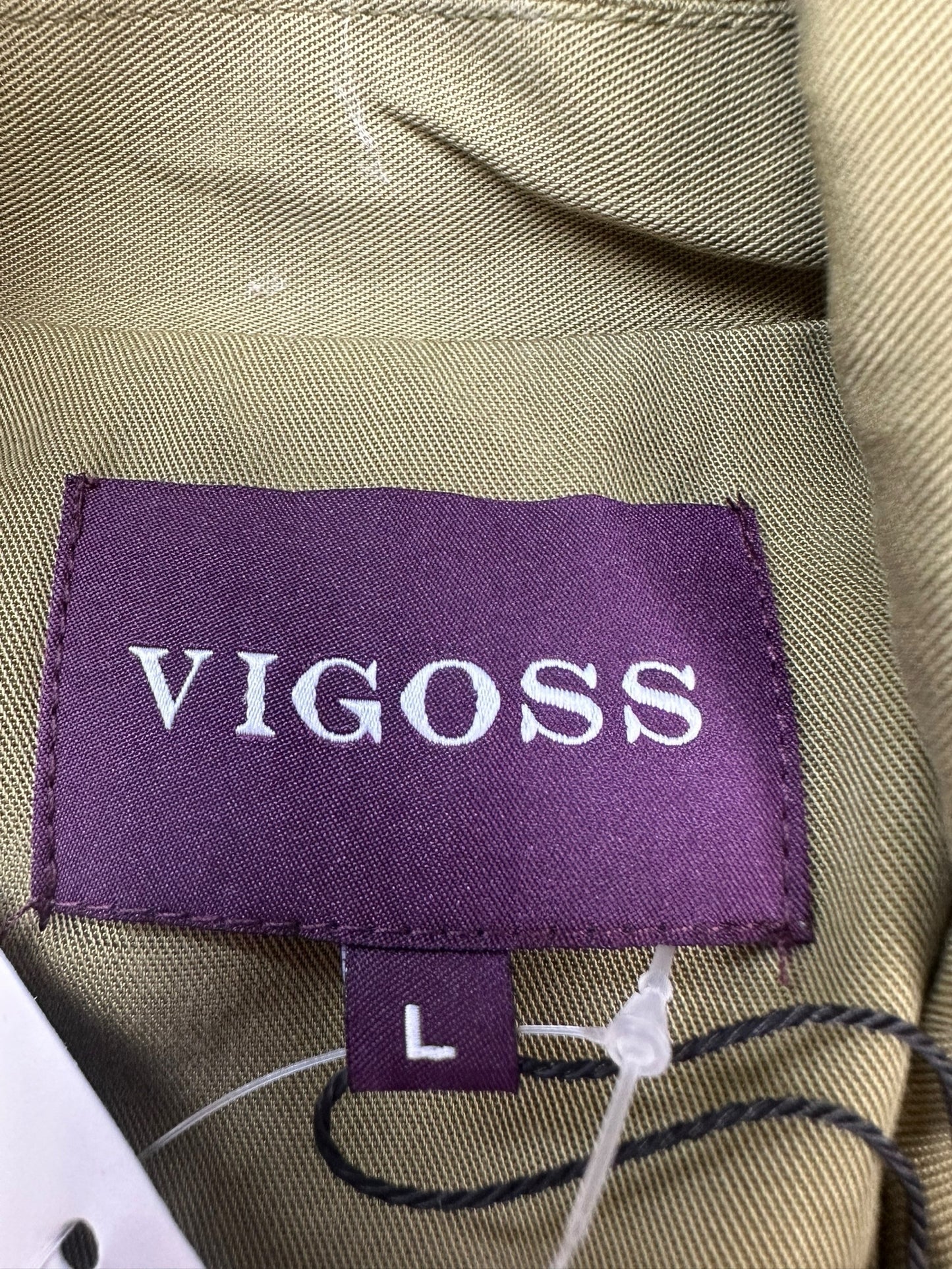 VIGOSS NWT Green Asymmetrical Zip Jacket Size L