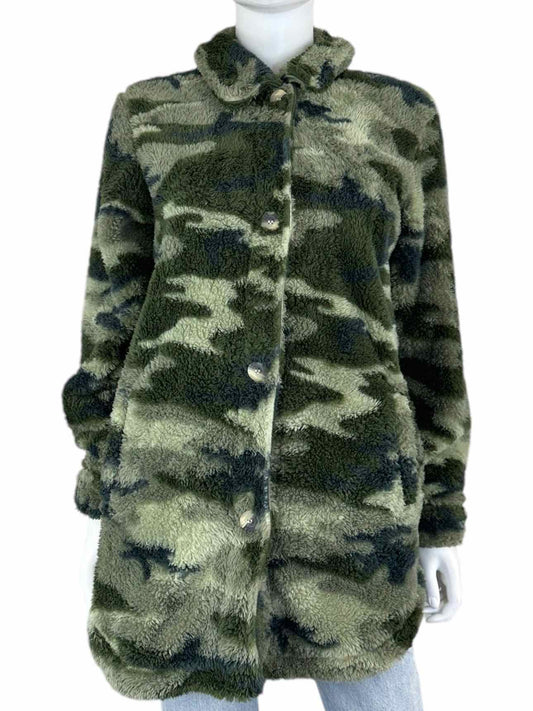 p.j. salvage Fuzzy Camo Coat Size S