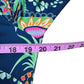 GRETCHEN SCOTT DESIGNS Navy Tropical Print Dress Size L