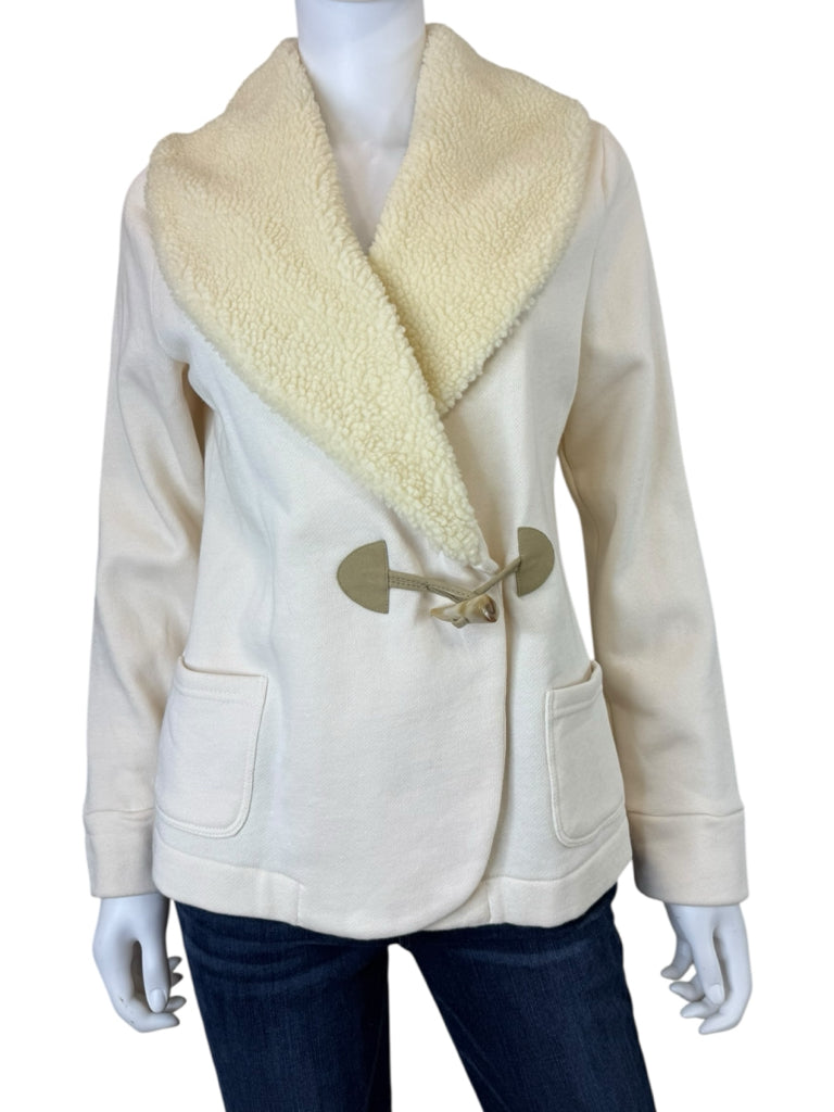 LRL Lauren Jeans Co. NWT Cream Sherpa Jacket Size PL