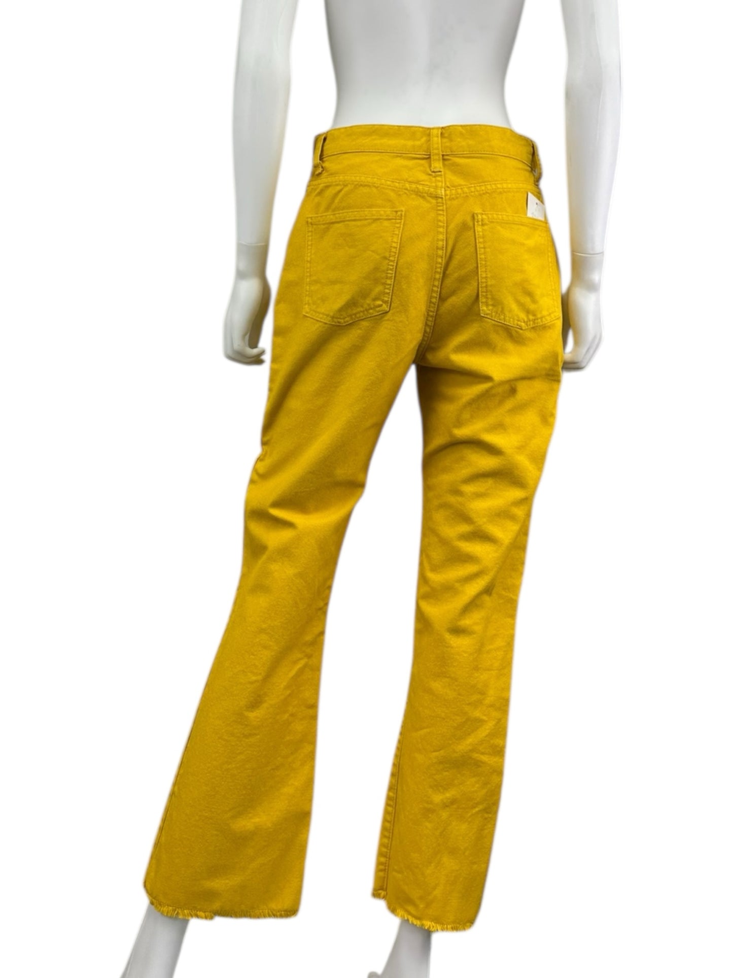 Tory Burch Yellow Flare Leg Jeans Size 28