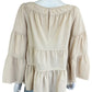 rebecca taylor Cream Tiered Blouse Size M