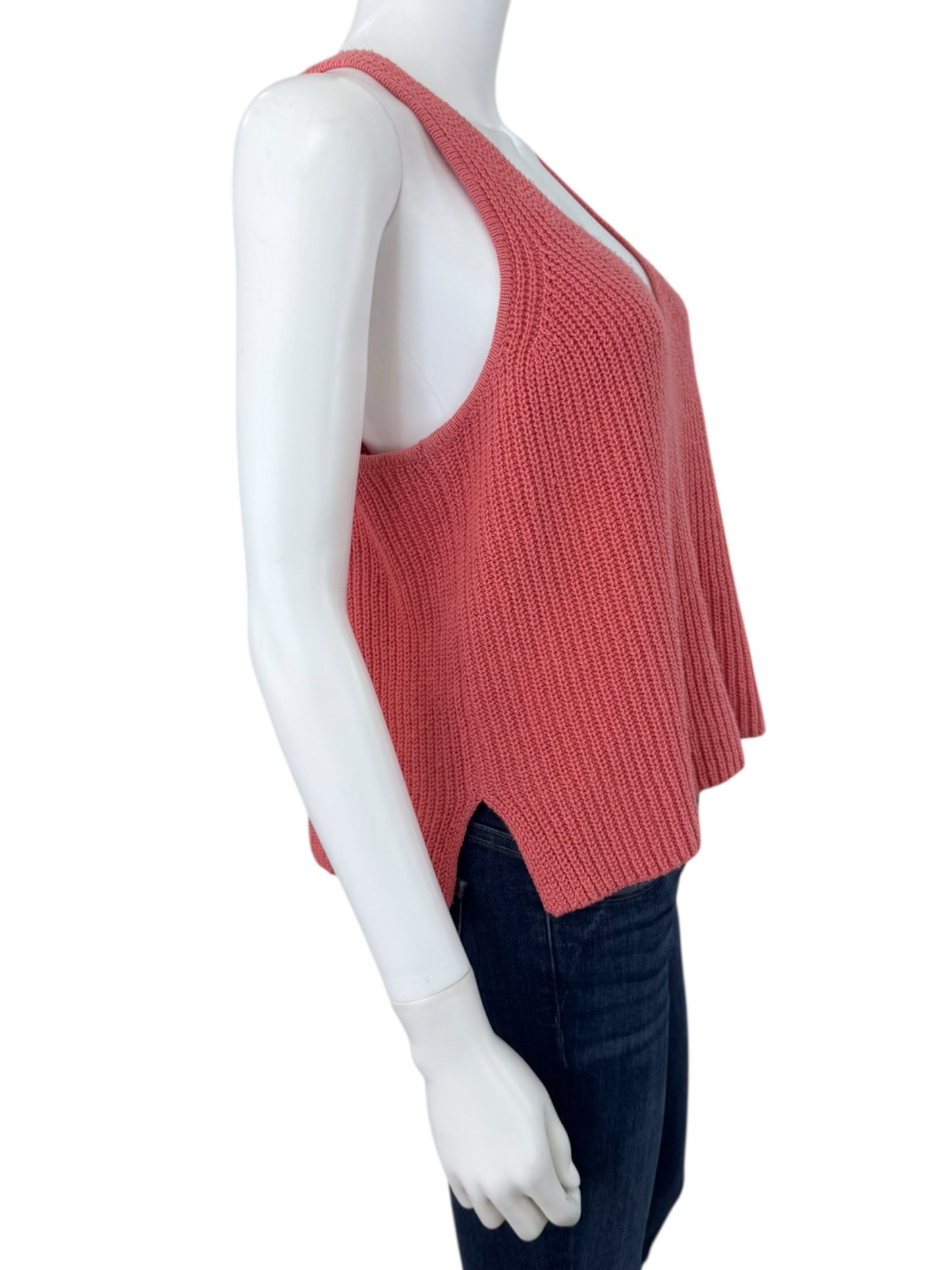 splendid Coral 100% Cotton Sweater Tank Size S