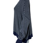 EILEEN FISHER Navy Striped Sweater Size L