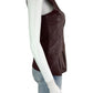 Theory 100% Lamb Leather Burgundy Tank Size 2