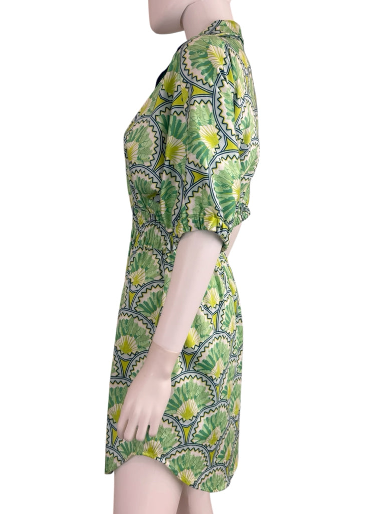 Emily McCarthy NWT Green Deco Palm Palmer Dress Size XS