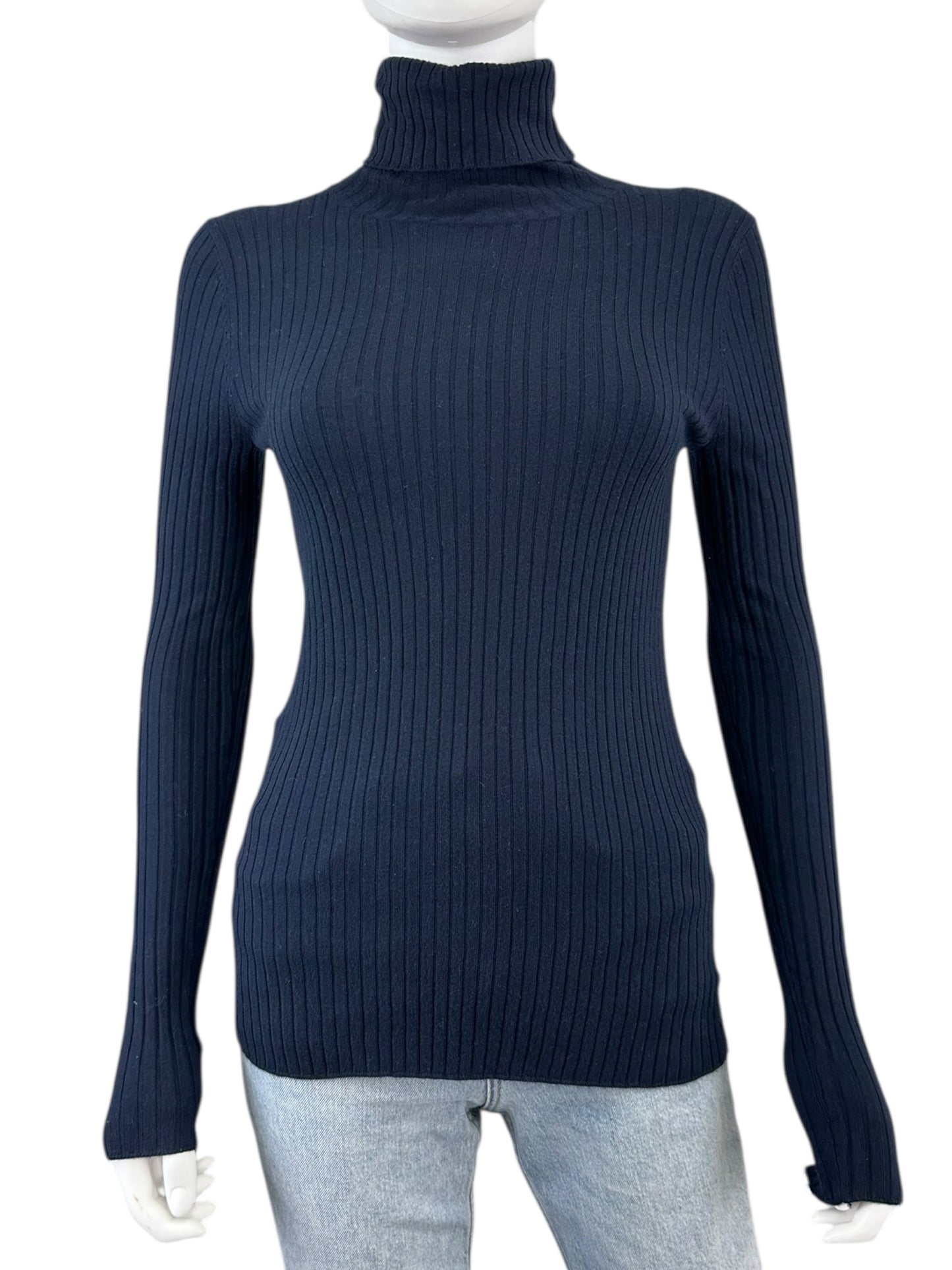 philosophy NWT Navy Ribbed Turtleneck Size S