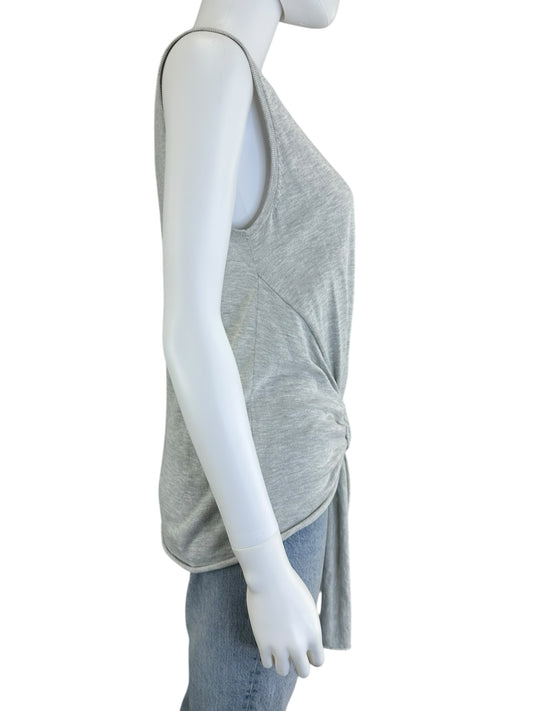 WHITE + WARREN Grey Synched Top Size M